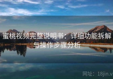 蜜桃视频完整说明书：详细功能拆解与操作步骤分析
