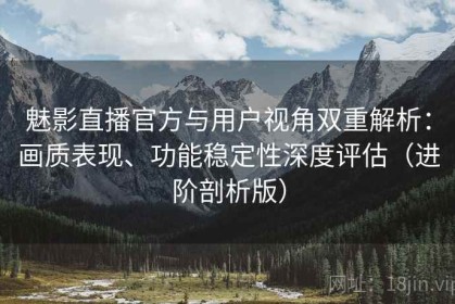 魅影直播官方与用户视角双重解析：画质表现、功能稳定性深度评估（进阶剖析版）