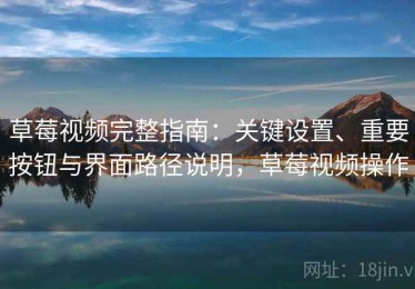 草莓视频完整指南：关键设置、重要按钮与界面路径说明，草莓视频操作