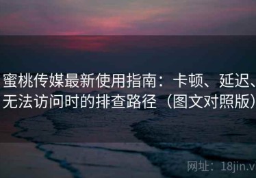 蜜桃传媒最新使用指南：卡顿、延迟、无法访问时的排查路径（图文对照版）