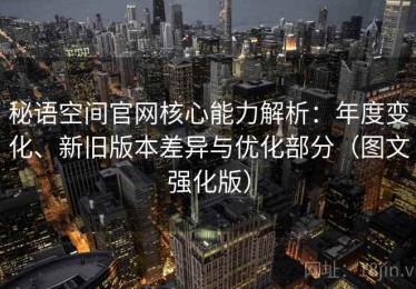 秘语空间官网核心能力解析：年度变化、新旧版本差异与优化部分（图文强化版）