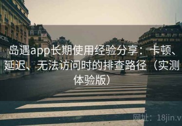 岛遇app长期使用经验分享：卡顿、延迟、无法访问时的排查路径（实测体验版）