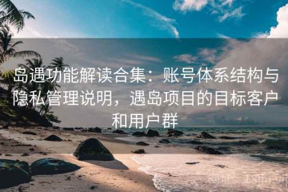 岛遇功能解读合集：账号体系结构与隐私管理说明，遇岛项目的目标客户和用户群
