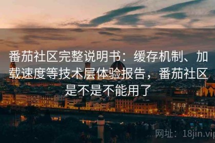 番茄社区完整说明书：缓存机制、加载速度等技术层体验报告，番茄社区是不是不能用了