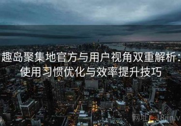 趣岛聚集地官方与用户视角双重解析：使用习惯优化与效率提升技巧