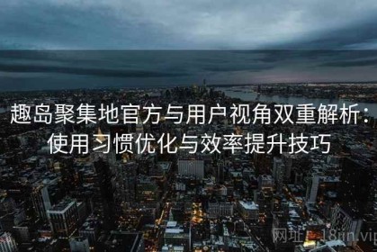 趣岛聚集地官方与用户视角双重解析：使用习惯优化与效率提升技巧