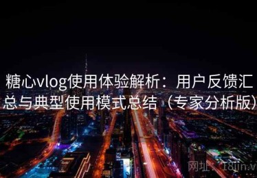 糖心vlog使用体验解析：用户反馈汇总与典型使用模式总结（专家分析版）