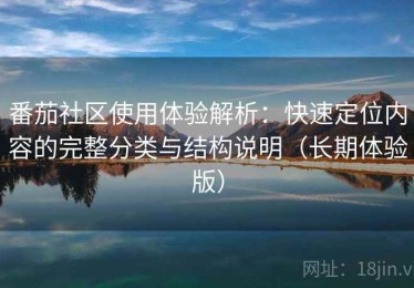 番茄社区使用体验解析：快速定位内容的完整分类与结构说明（长期体验版）