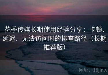 花季传媒长期使用经验分享：卡顿、延迟、无法访问时的排查路径（长期推荐版）