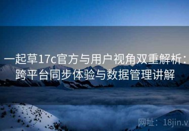 一起草17c官方与用户视角双重解析：跨平台同步体验与数据管理讲解