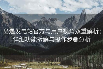 岛遇发电站官方与用户视角双重解析：详细功能拆解与操作步骤分析