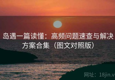 岛遇一篇读懂：高频问题速查与解决方案合集（图文对照版）