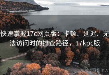 快速掌握17c网页版：卡顿、延迟、无法访问时的排查路径，17kpc版