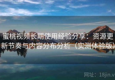 蜜桃视频长期使用经验分享：资源更新节奏与内容分布分析（实测体验版）