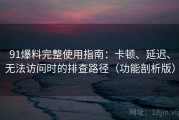 91爆料完整使用指南：卡顿、延迟、无法访问时的排查路径（功能剖析版）