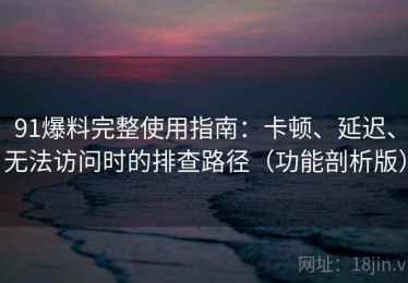 91爆料完整使用指南：卡顿、延迟、无法访问时的排查路径（功能剖析版）