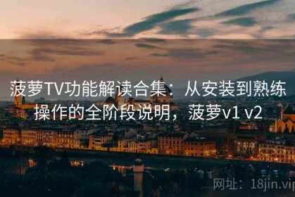 菠萝TV功能解读合集：从安装到熟练操作的全阶段说明，菠萝v1 v2