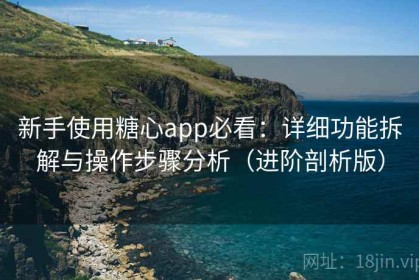 新手使用糖心app必看：详细功能拆解与操作步骤分析（进阶剖析版）