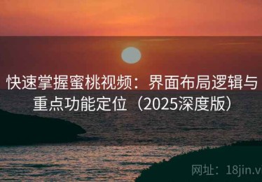 快速掌握蜜桃视频：界面布局逻辑与重点功能定位（2025深度版）