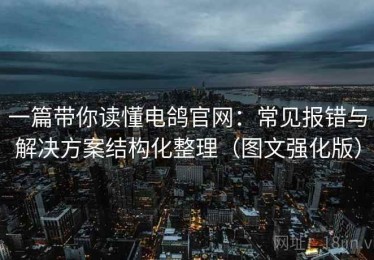 一篇带你读懂电鸽官网：常见报错与解决方案结构化整理（图文强化版）