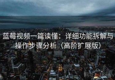 蓝莓视频一篇读懂：详细功能拆解与操作步骤分析（高阶扩展版）