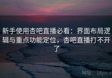 新手使用杏吧直播必看：界面布局逻辑与重点功能定位，杏吧直播打不开了