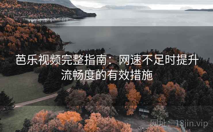 芭乐视频完整指南：网速不足时提升流畅度的有效措施