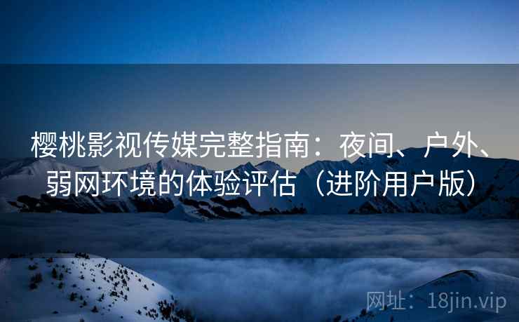樱桃影视传媒完整指南:夜间、户外、弱网环境的体验评估(进阶用户版) 樱桃影视传媒完整指南:夜间、户外、弱网环境的体验评估(进阶用户版)