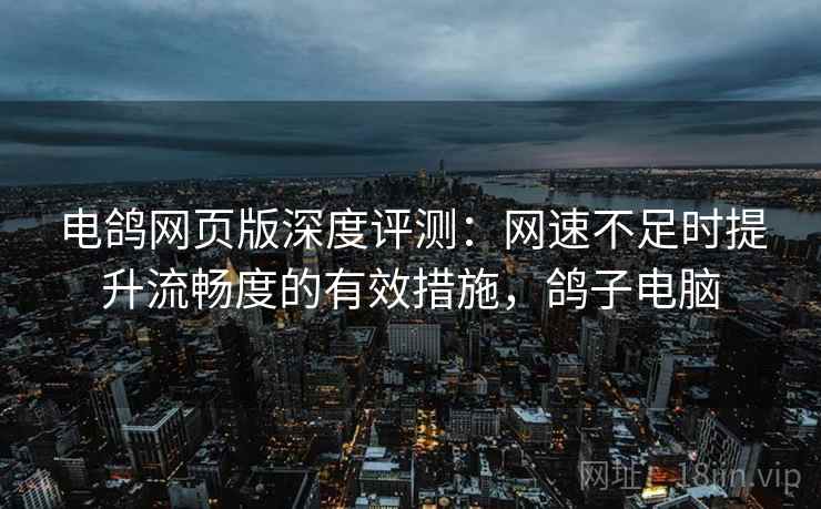 电鸽网页版深度评测：网速不足时提升流畅度的有效措施，鸽子电脑