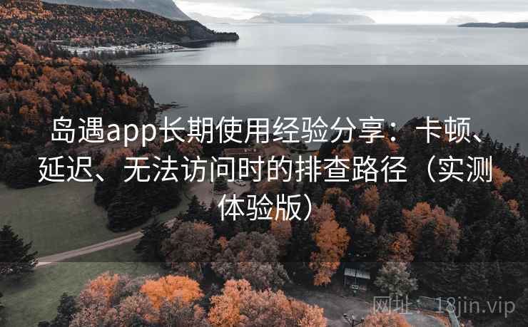 岛遇app长期使用经验分享：卡顿、延迟、无法访问时的排查路径（实测体验版）